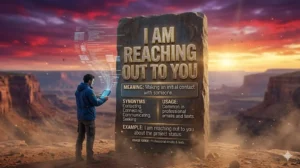 I Am Reaching Out To You