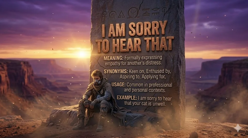 I Am Sorry To Hear That