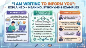 I Am Writing To Inform You