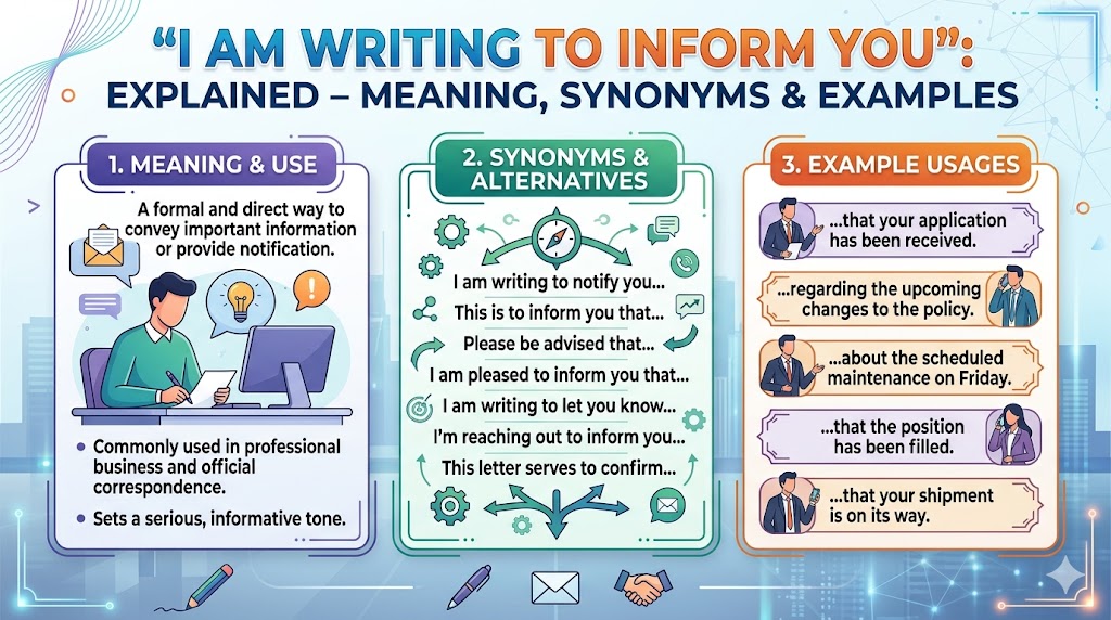 I Am Writing To Inform You