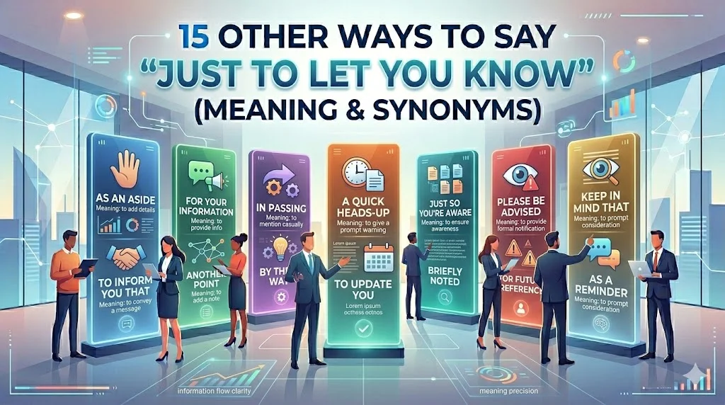 Just To Let You Know