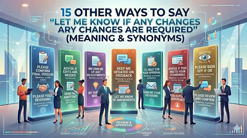 Let Me Know If Any Changes Are Required