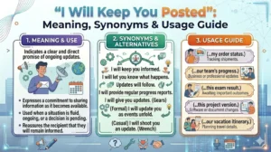 I Will Keep You Posted