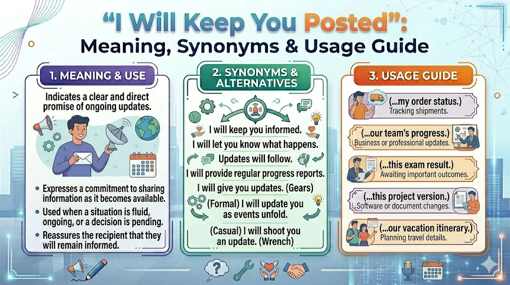 I Will Keep You Posted