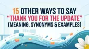 Thank You For The Update