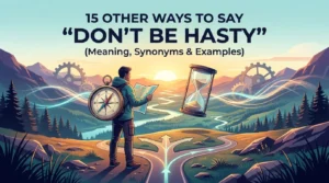 Don’t Be Hasty