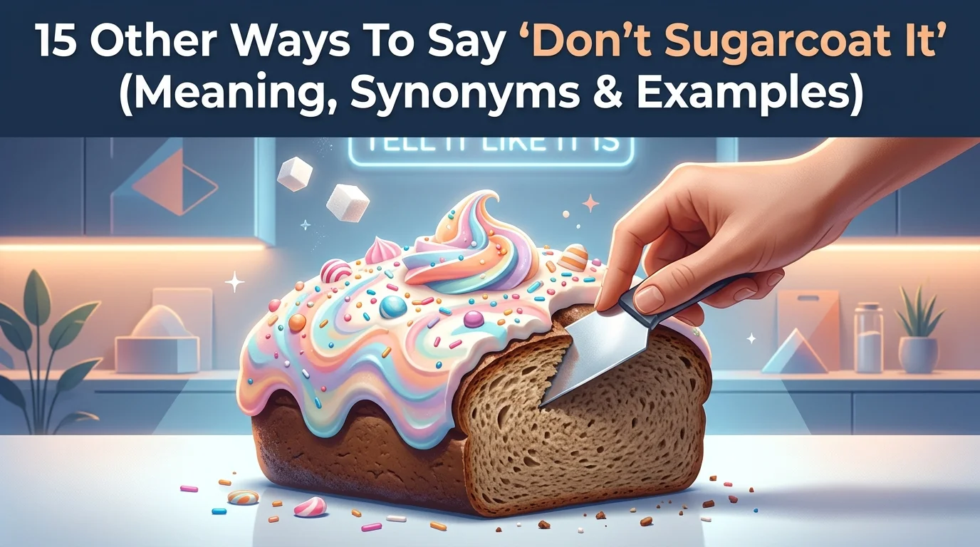 Don’t Sugarcoat It