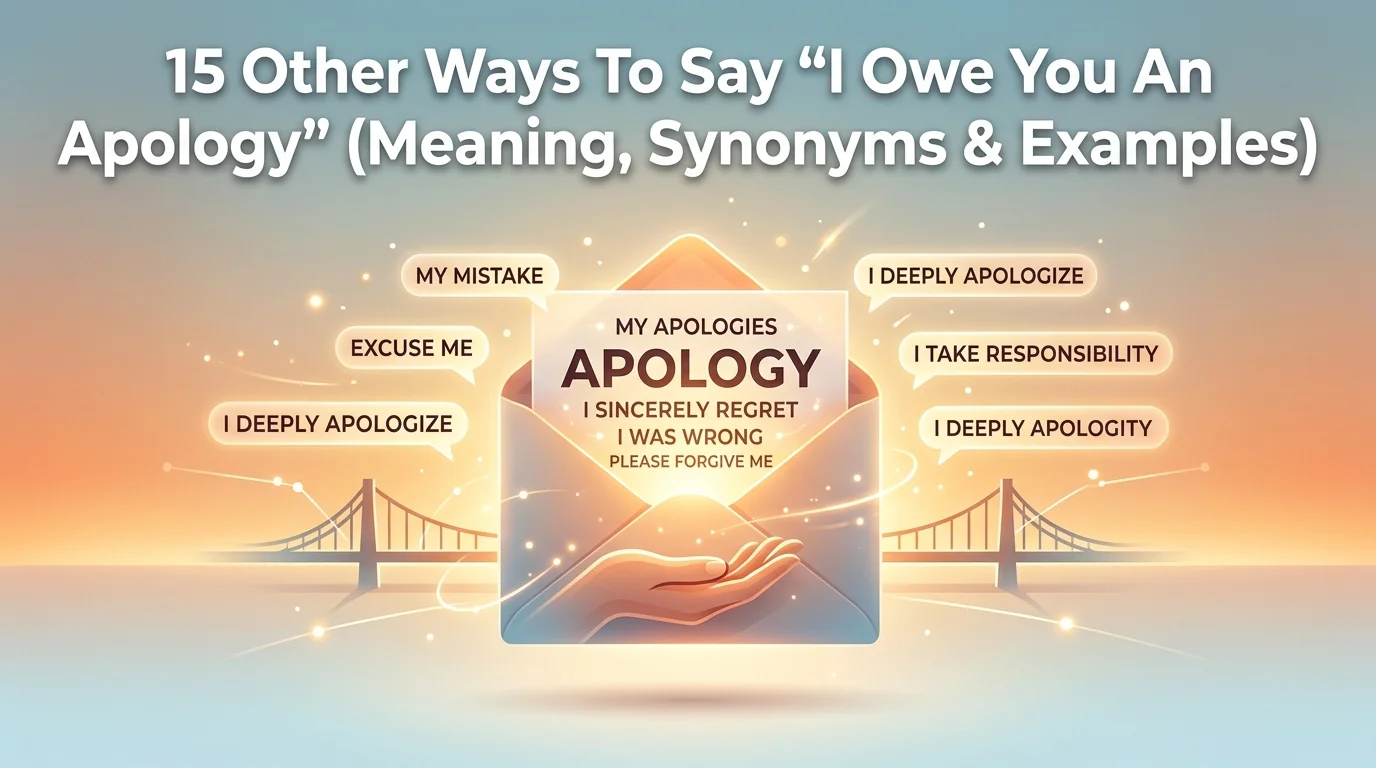 I Owe You An Apology