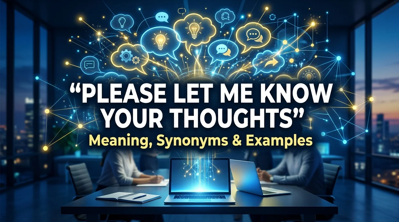 Please Let Me Know Your Thoughts